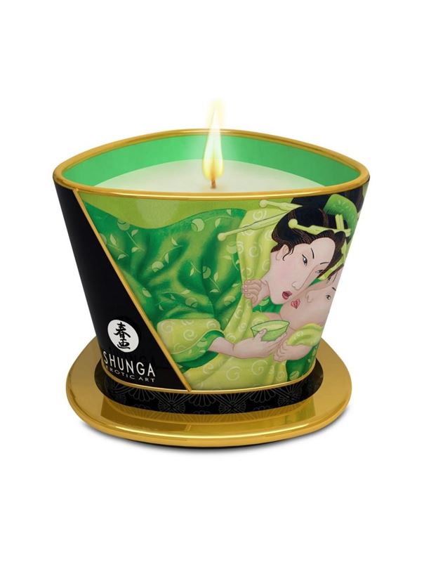 Массажная свеча Shunga Zenitude Exotic Green Tea с ароматом зелёного чая (170 мл)