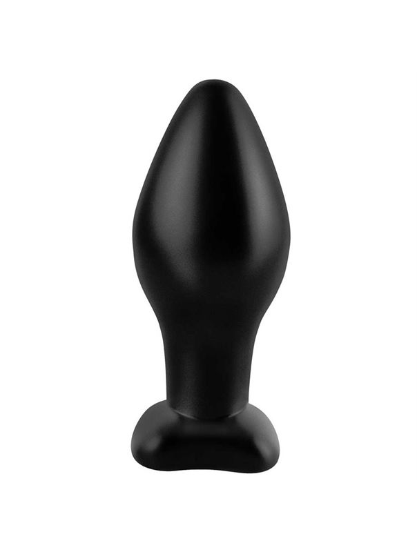 Черная анальная пробка Large Silicone Plug среднего размера (13 см)