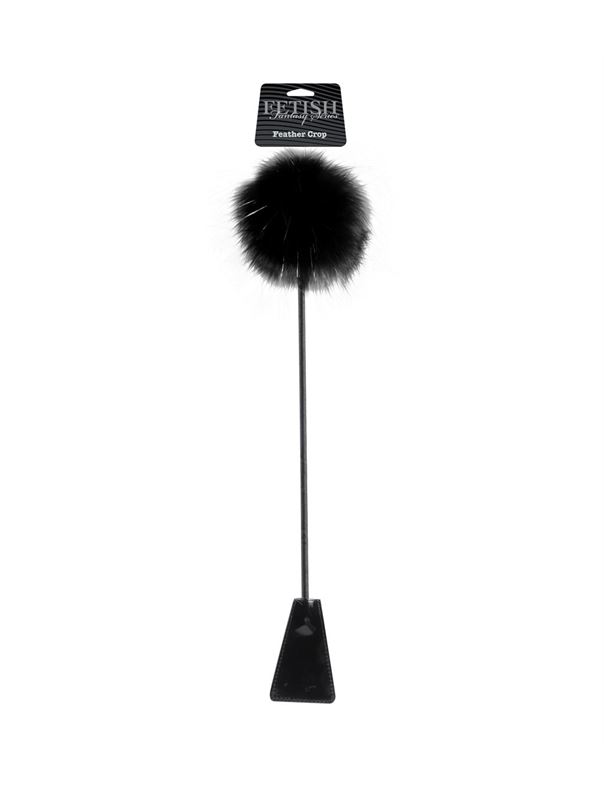 Черный стек Feather Crop с пуховкой на конце (53,3 см)