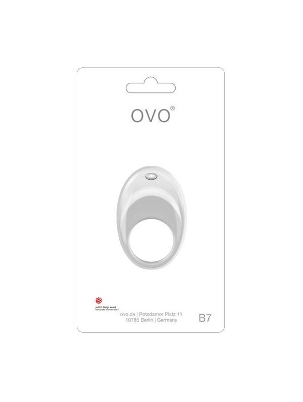 Эрекционное кольцо белое OVO B7