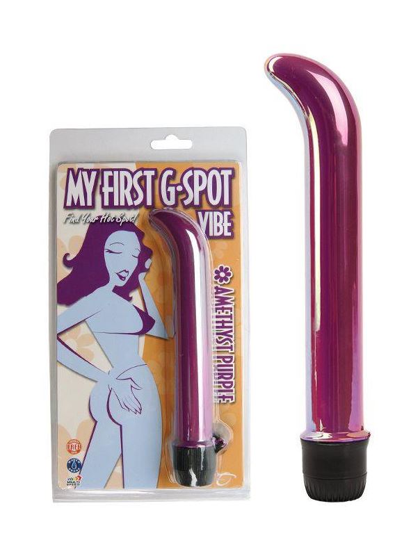 Фиолетовый вибратор для точки G My First G-Spot Vibe - 19 см.