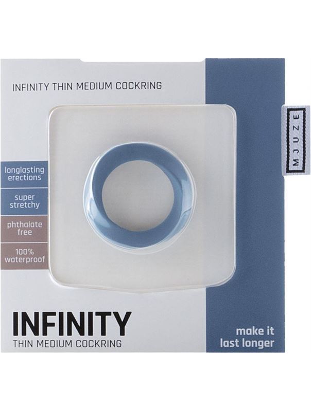 Синее эрекционное кольцо Infinity Thin Medium