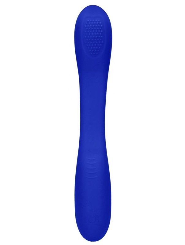 Синий двухсторонний вибратор Flex (21,5 см)