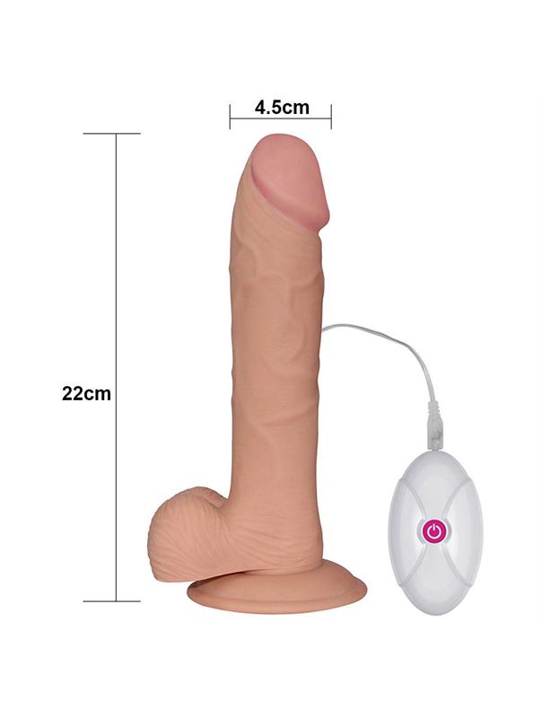 Телесный вибратор реалистик Ultra Soft Dude 9 (22 см)