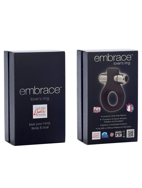 Серое виброкольцо Embrace lovers ring