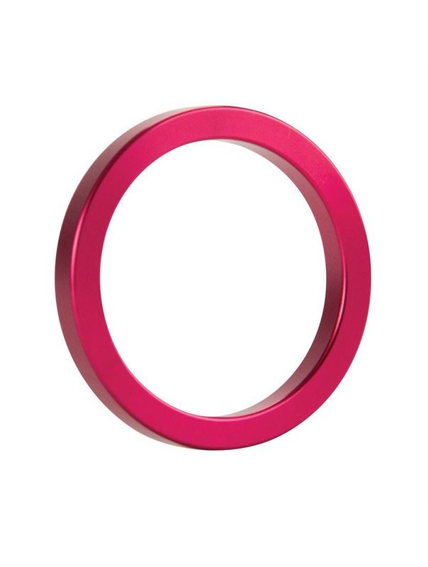 Розовое металлическое эрекционное кольцо Metal Cockring