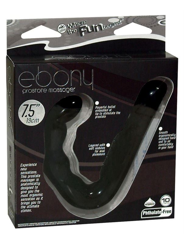 Чёрный стимулятор простаты Ebony Prostate Massager