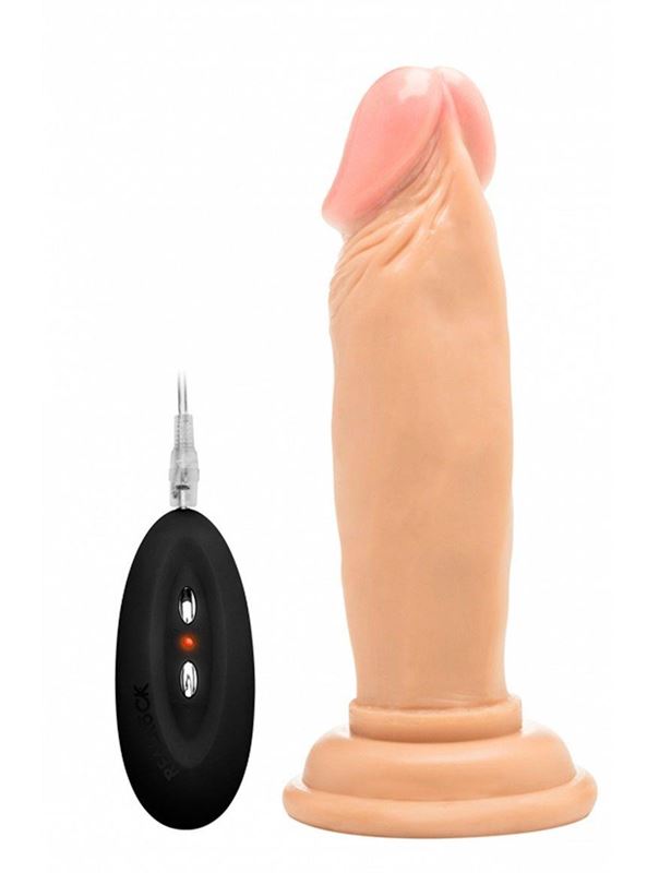 Телесный вибратор реалистик Vibrating Realistic Cock 6" (15 см)