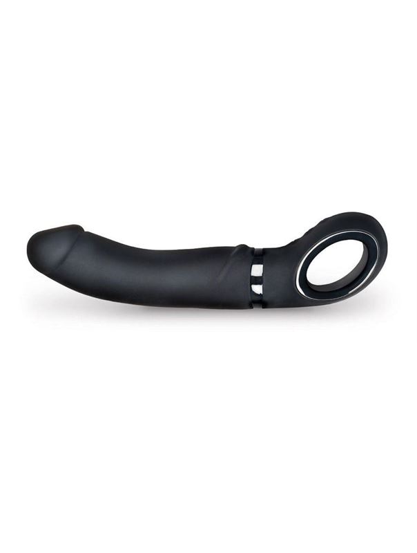 Реалистичный чёрный вибратор Fun Toys GJack - 22 см.