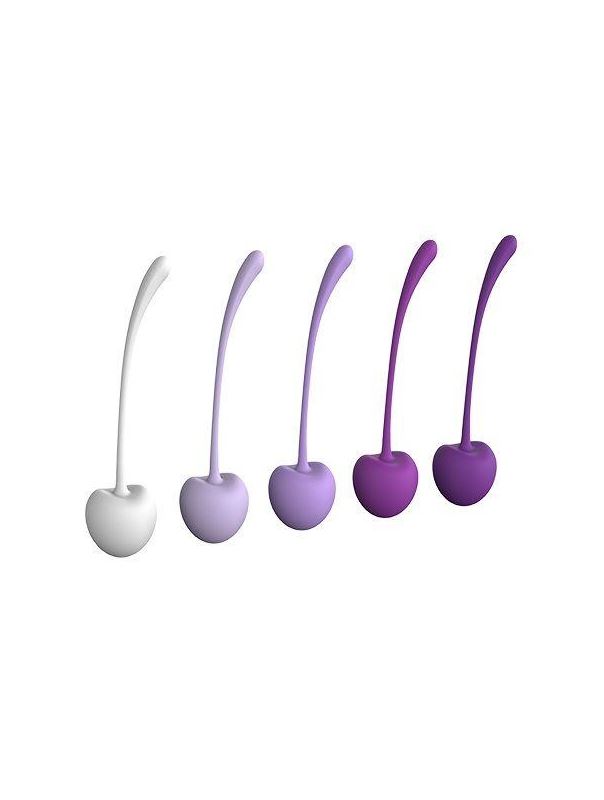 Набор из 5 фиолетово-белых шариков CHERRY KEGEL EXERCISERS