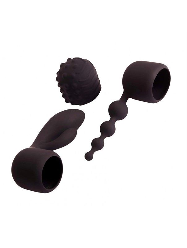 Жезловый вибратор Supercharged Wand Set с насадками