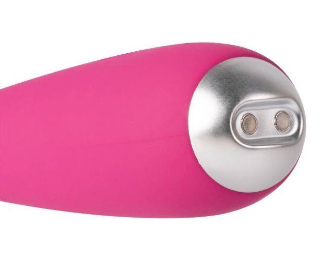 Ярко-розовый G-стимулятор IRIS Clitoral & G-spot Vibrator (18 см)