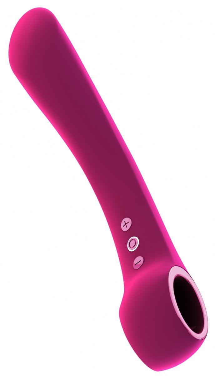 Розовый гибкий вибромассажер Ombra (21,5 см)