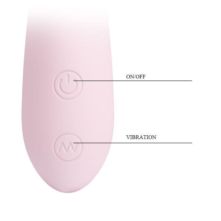 Нежно-розовый силиконовый перезаряжаемый вибратор Nigel (17,5 см)