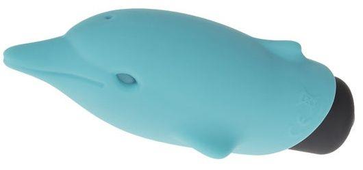 Голубой вибростимулятор-дельфин Lastic Pocket Dolphin (7,5 см)