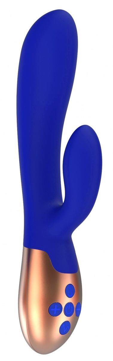 Синий вибратор Exquisite с подогревом (20,5 см)