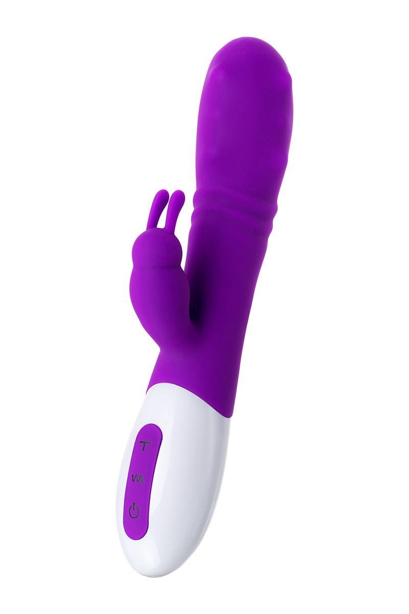 Фиолетовый вибратор JOS TATY с пульсирующими шариками (21,5 см)