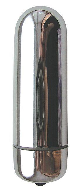 Серебристая гладкая пуля с вибрацией (6,4 см)