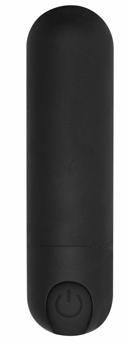 Черная перезаряжаемая вибропуля 7 Speed Rechargeable Bullet (7,7 см)
