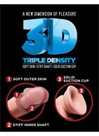 Телесный фаллоимитатор на присоске 9" Triple Density Cock with Balls (24,1 см)