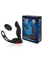 Черный силиконовый массажер простаты с пультом