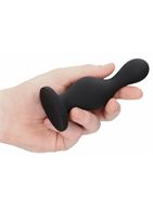 Черная анальная пробка Wave Butt Plug (11,3 см)