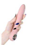 Розовый силиконовый вибратор с электростимуляцией PHYSICS GALVANI VIBE (21 см)