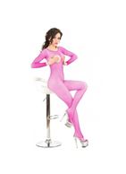 Кэтсьюит из мелкой сетки с вырезами