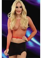 Дерзкий комплект: сетчатый топ и облегающая мини-юбка