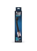 Черный перезаряжаемый вибростимулятор простаты (22 см)