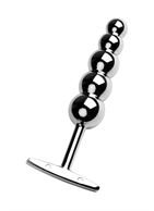 Серебристая анальная втулка-ёлочка (15,5 см)