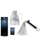 Серебристая многохвостая плетка Satin Flogger