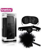 Набор для БДСМ-игр: маска, кляп, пёрышко