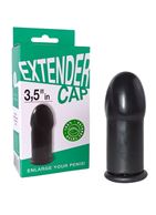 Чёрный латексный удлинитель пениса 3.5" in