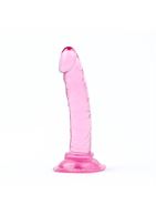 Розовый анальный фаллоимитатор на присоске (12 см)