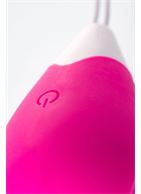 Розово-белое виброяйцо с пультом ДУ