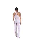 Белый полупрозрачный комплект: майка и брюки