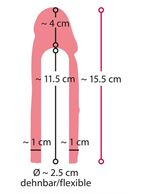 Телесная насадка-реалистик Extension Sleeve (15,5 см)