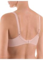 Бюстгальтер на косточках с кружевной отделкой и боковым подкроем