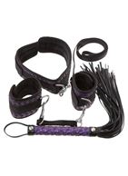 Чёрно-фиолетовый набор для бондажа Bondage Set