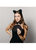 Набор для двоих «50 оттенков страсти. Женщина-кошка»: 10 карт, кошачьи ушки и бабочка