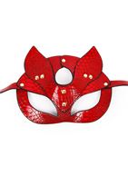 Красная игровая маска с ушками