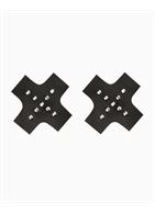 Черные пэстисы-кресты с клепками