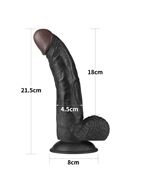 Темнокожий женский страпон на ремешках Easy Strapon Set 8.5" (21,5 см)