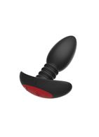 Черная анальная вибропробка Anal Vibrator с пультом ДУ (13,5 см)