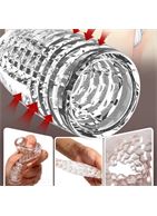 Прозрачный сквозной мастурбатор Yoni