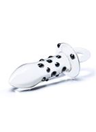 Анальная мини-пробка из стекла с черными пупырышками Pacifier