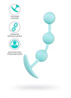 Мятные анальные шарики на сцепке Triplex (15 см)