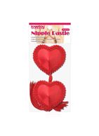 Красные пэстисы-сердечки с пышными кисточками