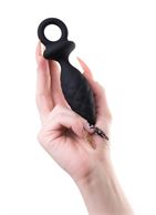 Черная анальная пробка Strob M (13,5 см)